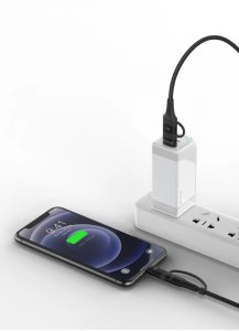 Devia kabel 4w1 Extreme EC504 PD USB-C + USB - USB-C + Lightning 1,5 m czarny 2