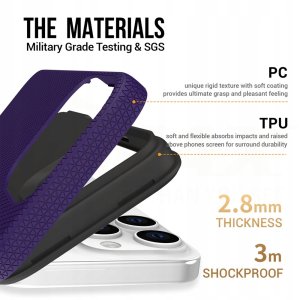 Vmax nakładka Triangle Case do Samsung Galaxy A15 4G / A15 5G ciemny fiolet 6
