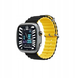 Devia pasek Deluxe Sport6 do Apple Watch 44mm/ 45mm/ 46mm/ 49mm czarny-żółty 2