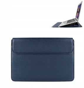 Devia etui pokrowiec torba do laptopa / MacBooka Ultra-Thin z funkcją podstawki 13,3'' wodoodporna sztuczna skóra niebieski 2