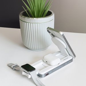 Forever power bank bezprzewodowy MATB-300 10000 mAh 3w1 biały 18