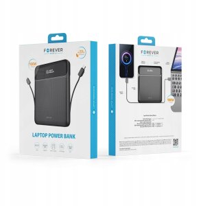 Forever power bank do laptopa TB-200 100W 20000 mAh czarny 10