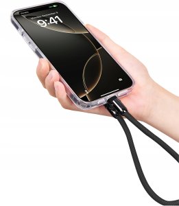 Kabel USB Devia Devia kabel uniwersalna smycz 2w1 PD USB-C - Lightning 0,3 m 27W czarny 2