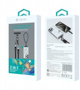 Kabel USB Devia Devia kabel uniwersalna smycz 2w1 PD USB-C - Lightning 0,3 m 27W czarny 6