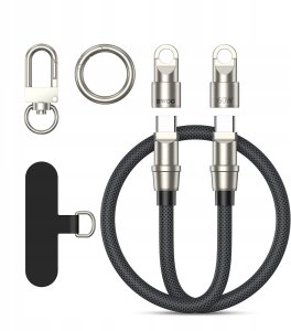 BWOO kabel Smycz USB-C - Lightning 0,3m 27W zawieszka 4