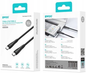 BWOO kabel USB-C - USB-C 60W BO-X318 1m czarny 2