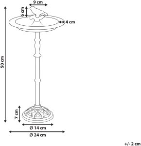 Ogrodowe poidełko dla ptaków brązowe SWALLOW 3