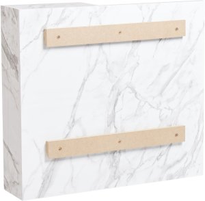 Szafka wisząca łazienkowa z lustrem JOINVILLE 60 cm 54 cm Biały marmur 5