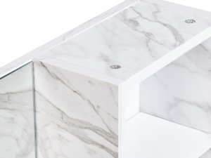 Szafka wisząca łazienkowa z lustrem JOINVILLE 60 cm 54 cm Biały marmur 6
