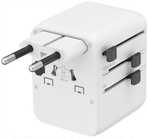 Gembird GEMBIRD Uniwersalny adapter podróżny 20W biały 3