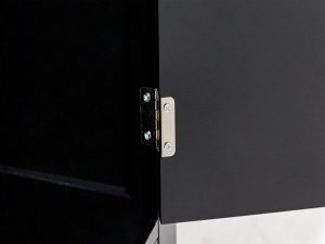 Beliani Szafka z półką na wino dwudrzwiowa czarna TIMBOON 8