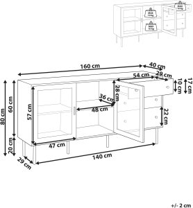 Szafka 2-drzwiowa MILORA 160 cm Biały 3