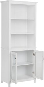 Szafka ze szklanymi drzwiami LUSBY 75 cm Biały 4