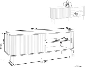 Szafka RTV BRADLEY Brązowy 3