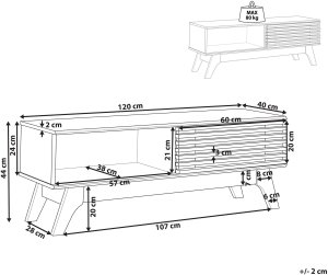 Szafka RTV TOLEDO  Ciemnobrązowy 3