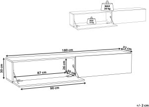 Wisząca szafka RTV GLADSTONE Jasnozielony 3