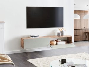 Wisząca szafka RTV GLADSTONE Jasnozielony 4