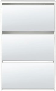 Szafka na buty 3 przegrody lustrzane fronty biała MIDFIELD 5