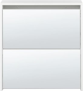 Szafka na buty 2 przegrody lustrzane fronty biała MIDFIELD 6