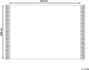 Narzuta na łóżko BERE Bawełna 200 x 220 cm Złamana biel 3