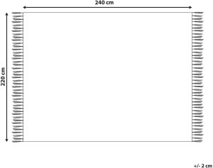 Narzuta na łóżko BERE Bawełna 220 x 240 cm Pastelowy róż 3