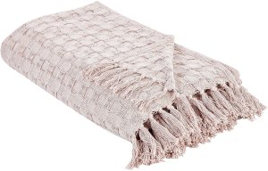 Narzuta na łóżko BERE Bawełna 220 x 240 cm Pastelowy róż 4
