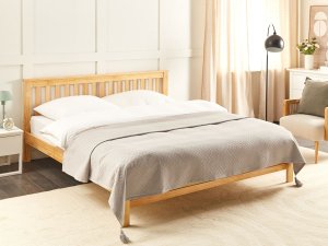 Narzuta na łóżko LINDULA Bawełna 200 x 220 cm Beżowoszary 2