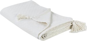 Narzuta na łóżko LINDULA Bawełna 200 x 220 cm Złamana biel 4