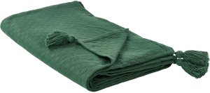 Narzuta na łóżko LINDULA Bawełna 150 x 200 cm Zielony 4