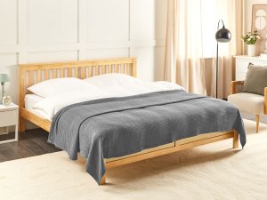 Narzuta na łóżko RAGALA Bawełna 220 x 240 cm Ciemnoszary 2