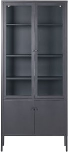 Witryna OXTED Metal 80 cm Czarny 4