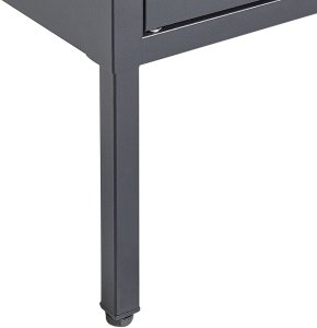 Witryna OXTED Metal 80 cm Czarny 7