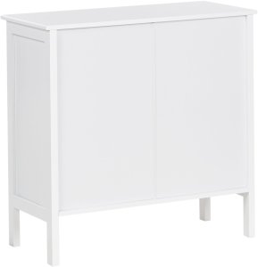 Szafka ze szklanymi drzwiami MIRAM Drewno 80 cm Biały 6