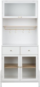 Szafka ze szklanymi drzwiami PARLIN 78 cm Biały 5