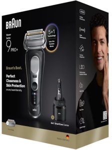 Braun Series 9 PRO+ 9660CC Wet&Dry -Pro SensoAdapt parranajokone SmartCare-asemalla, Musta 2