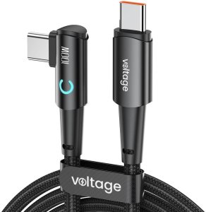 Kabel USB voltage USB-C - USB-C 1 m Czarny (VEKD100CC100BK) 2