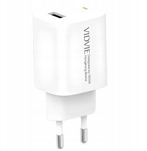 ŁADOWARKA SIECIOWA VIDVIE PLE249 1XUSB 3A PD 18W BIAŁY do telefonu 5