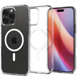 Spigen Etui Liquid Crystal Mag MagSafe do Apple iPhone 17 Pro Max Clear/white 2