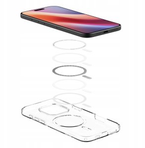 Spigen Etui Liquid Crystal Mag MagSafe do Apple iPhone 17 Pro Max Clear/white 5