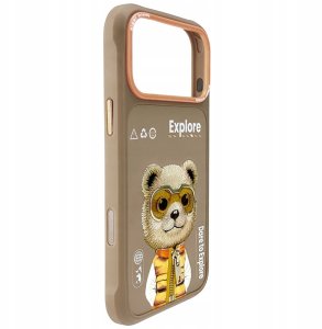 Etui Nimmy Cool&Cute 2.0 Bear do iPhone 17 Pro Max bezowy 3