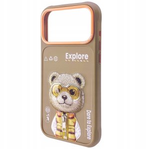 Etui Nimmy Cool&Cute 2.0 Bear do iPhone 17 Pro Max bezowy 4