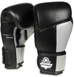 DBX BUSHIDO Rękawice bokserskie Muay Thai ARB-431 czarno-szare r. 10 oz 1