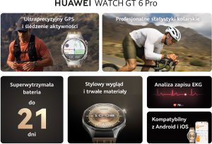 Smartwatch Huawei Watch GT6 Pro 46mm Active Czarny  (6942103168185) 8