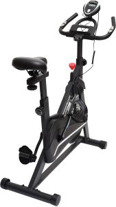 Rower treningowy cardio domowy stacjonarny Bauerkraft koło zamachowe 4kg biały 12