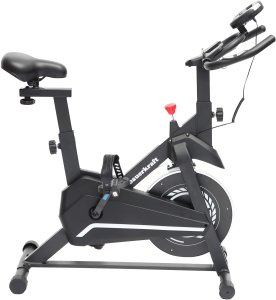 Rower treningowy cardio domowy stacjonarny Bauerkraft koło zamachowe 4kg biały 3