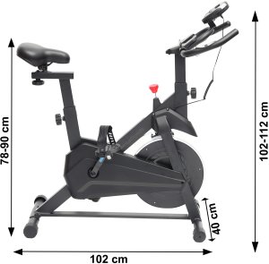 Rower treningowy cardio domowy stacjonarny Bauerkraft koło zamachowe 4kg szary 13