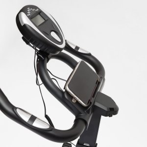 Rower treningowy cardio domowy stacjonarny Bauerkraft koło zamachowe 4kg szary 7