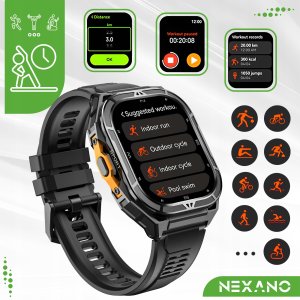 SMARTWATCH MĘSKI ZEGAREK GPS WODOODPORNY ROZMOWY SMART WATCH SPORT MENU PL 6
