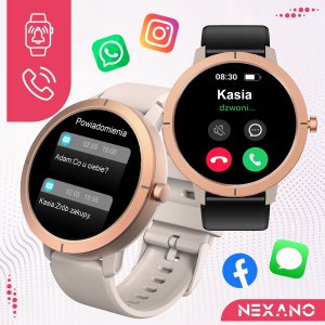 SMARTWATCH DAMSKI ZEGAREK WODOODPORNY GPS MENU PL AMOLED ROZMOWY PULS SPORT 7