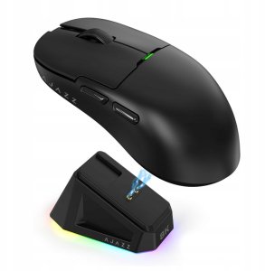Mysz gamingowa bezprzewodowa Ajazz AJ159PRO -3 Mod-Black-Pixart 3395-8K Charging Dock 2